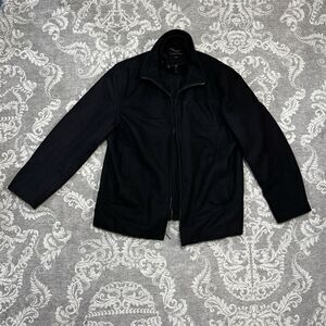 Calvin Klein Men's Black Overcoat Size M Casual Fall Jacket